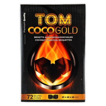 TOM Coco Gold Premium Shisha Kohle 72 Würfel 1kg Kokoskohle 2